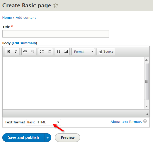 Create basic page