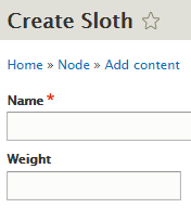 Sloth form